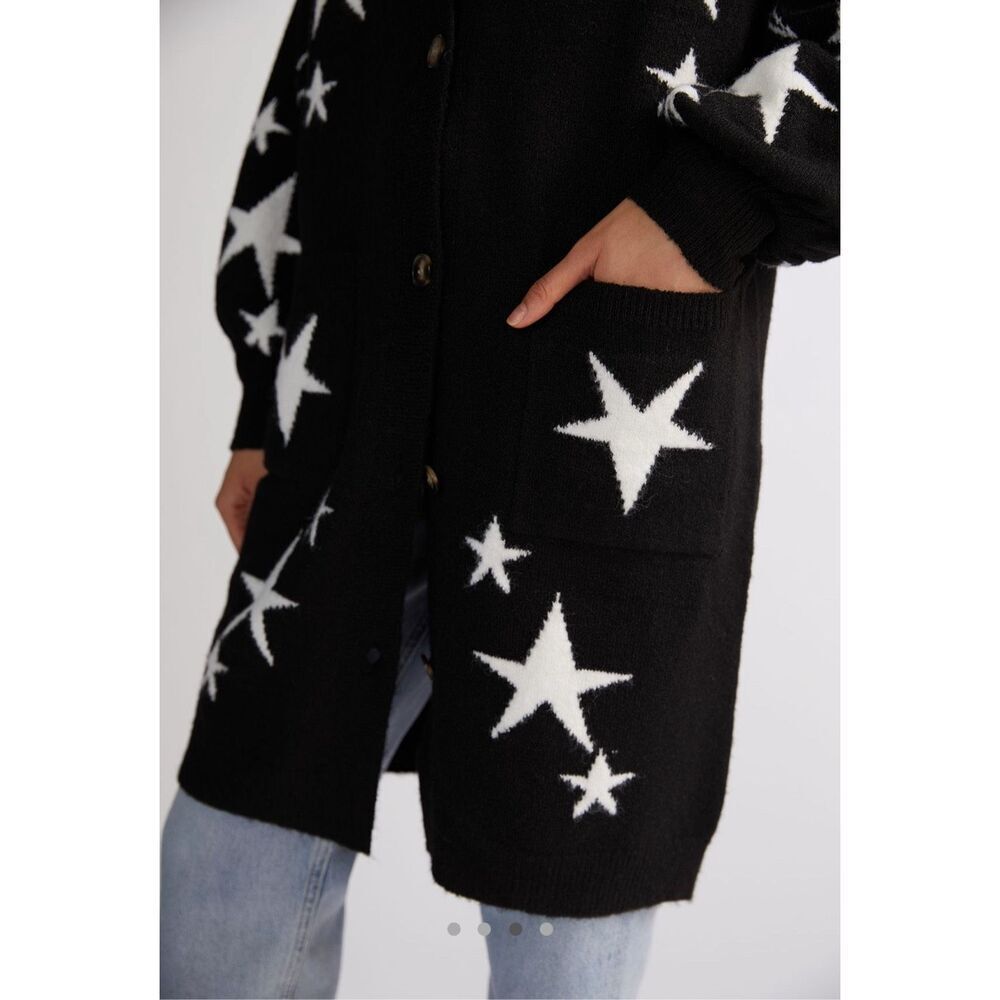 Anthropologie Stars Longline Cardigan Size XS - Picture 3 of 9
